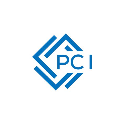 Pci Letra Logo Diseño En Blanco Antecedentes Pci Creativo Circulo