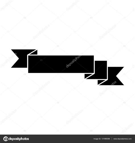 Silhouette Black Ribbon Banner Icon — Stock Vector © Jemastock 131989388