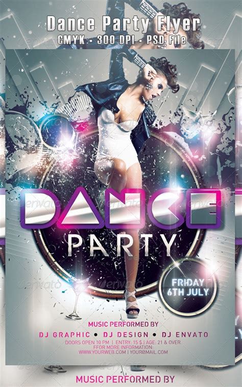 Dance Party Flyer Print Templates Graphicriver