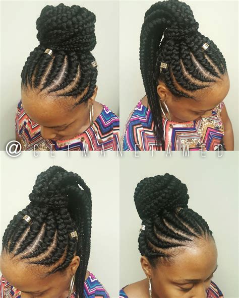 Feed In Braids Feed In Cornrows Ghana Cornrows Braid Designs