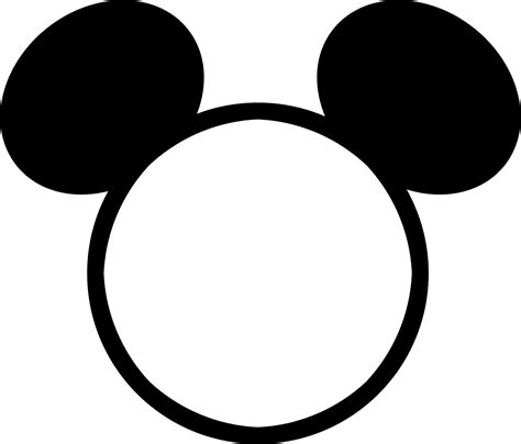 Face Silhouette Png Mickey Mouse Head Outline Png Mickey Mouse Face