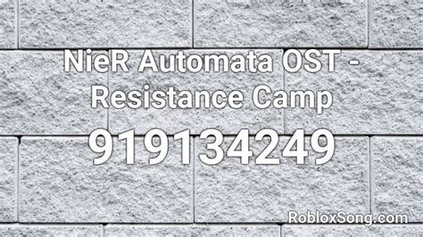 Nier Automata Ost Resistance Camp Roblox Id Roblox Music Codes