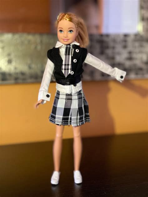 Barbie Plaid Skater Skirt Barbie Doll Clothes Barbie White Etsy