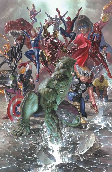 Marvel Avengers By Alex Ross Marvel Comics Art Dc Comics Wallpaper
