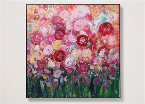 Abstract Artflower Painting Wall Decor Original Painting Etsy