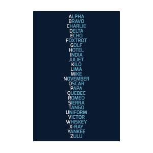 Phonetic Alphabet Navy Blue Poster By Zapista OU