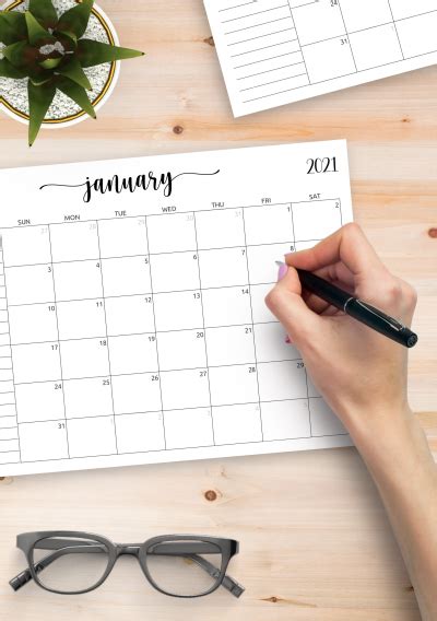 10 Diy Printable Calendar To Do List Template