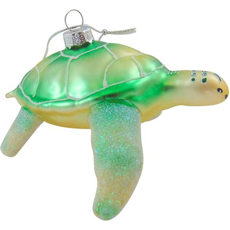 Sea Turtle Ornament Blown Glass Hanging Christmas Decoration Walmart Com