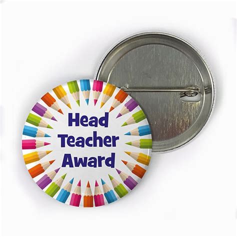 Head Teacher Award Badges 10 Badges 38mm Rewards