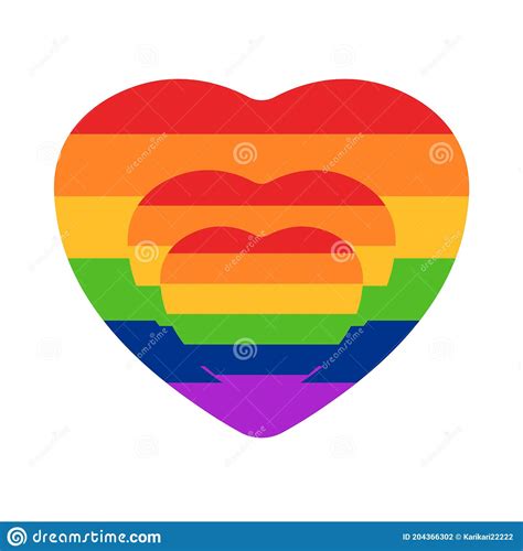 vector icon of rainbow heart lgbt community sign stock vector illustration of rainbow icon