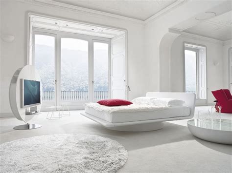 Futuristic White Bedroom Designs
