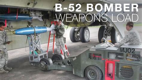 Loading Weapons Onto B 52 Bomber Youtube