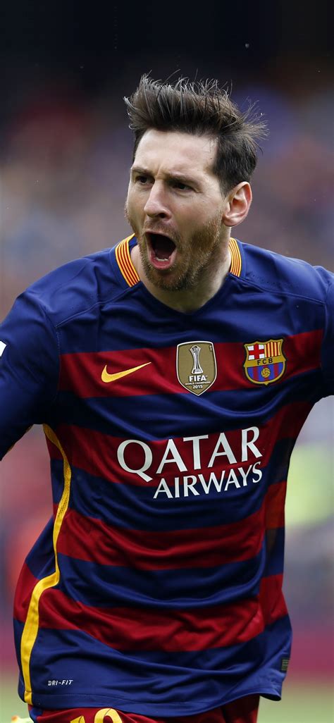 Download Wallpaper 1125x2436 Lionel Messi Goal Celebrity Football