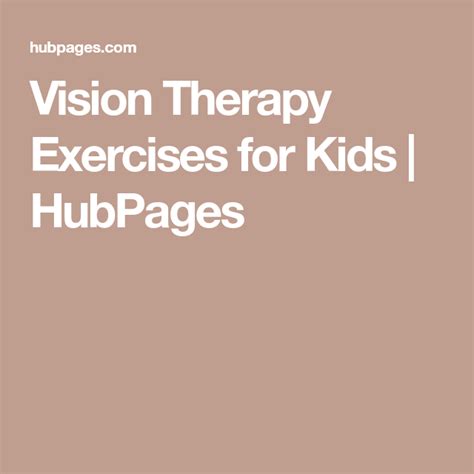 The specifications of the policy will depend on your needs, but it usually includes malpractice insurance. Vision Therapy Exercises for Kids | Vision therapy, Vision therapy exercises, Exercise for kids