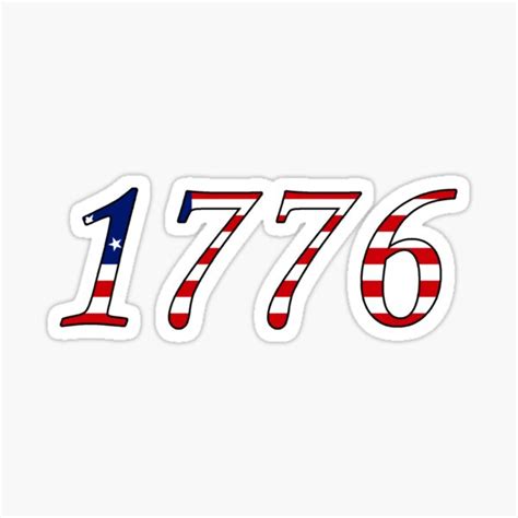 1776 American Flag Sticker For Sale By Thebeardedchef Redbubble