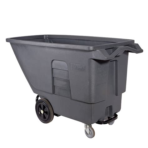 Toter 15148 Gallon Textured Industrial Gray Plastic Wheeled Trash Can