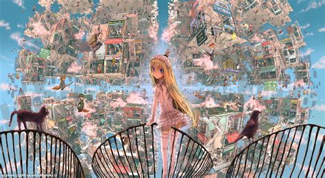 Anime Girls Anime Original Characters City Wallpapers Hd Desktop