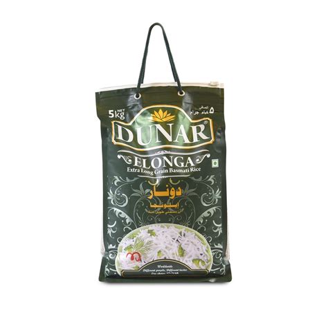 This dunar extra long elonga golden sella rice is gently parboiled to lock in the nutrients which lend the long slender grains a soft golden color. DUNAR ELONGA BASMATI RICE 5KG | WHIM