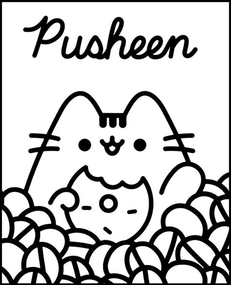 Pusheen Malowanka Ciastko Kolorowanki Do Druku E Kolorowanki The Best