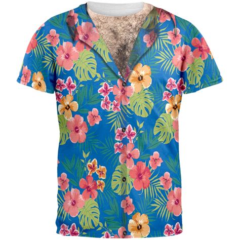 Hawaiian Shirt Costume All Over Adult T Shirt Medium