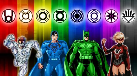 Every Lantern Corps And Justice League Members With Power Rings Youtube