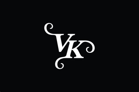 Monogram Vk Logo V2 Gráfico Por Greenlines Studios · Creative Fabrica