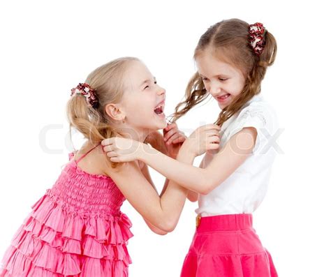 Two Girls Fighting Over Stock Photo Colourbox