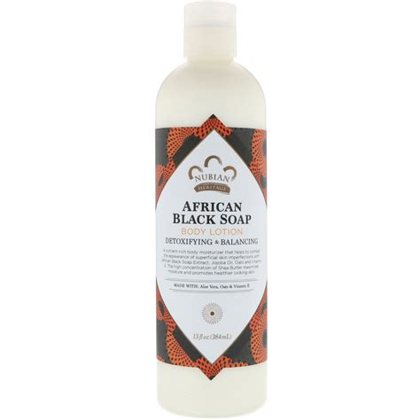 Nubian Heritage Body Lotion African Black Soap 13 Fl Oz 384 Ml IHerb