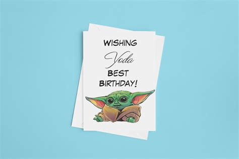 Carte danniversaire de bébé Yoda Carte de voeux Cadeau Etsy