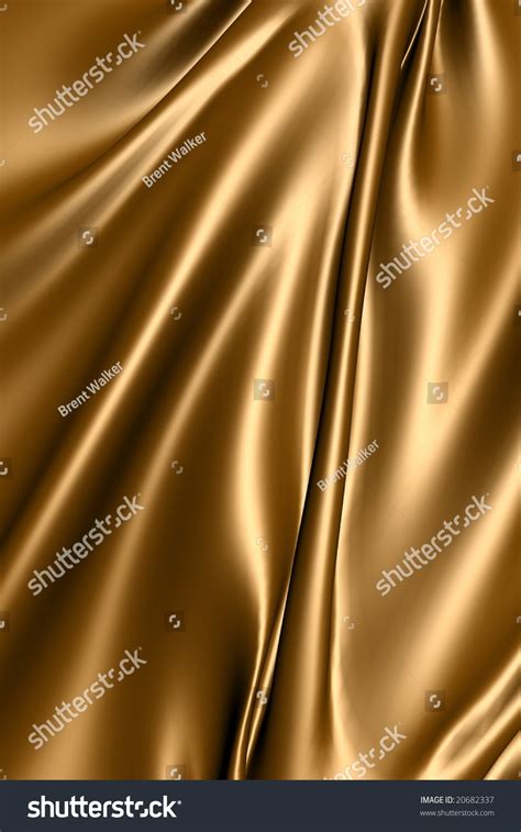 Smooth Elegant Gold Silk Fabric Stock Illustration 20682337 Shutterstock