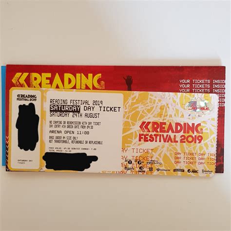 Saturday Reading Festival Ticket (FREE 1st class TRACKED POSTAGE) | in ...
