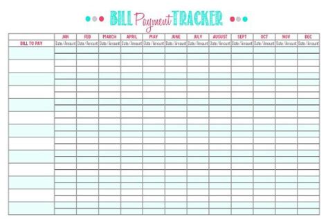 5 Bill Payment Schedule Templates Word Excel Formats