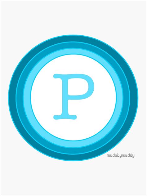 Blue Letter P Sticker For Sale By Madebymaddy Redbubble
