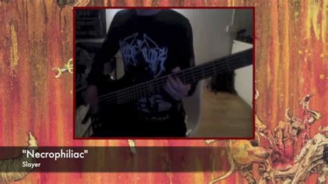 Slayers Necrophiliac Bass Cover Youtube