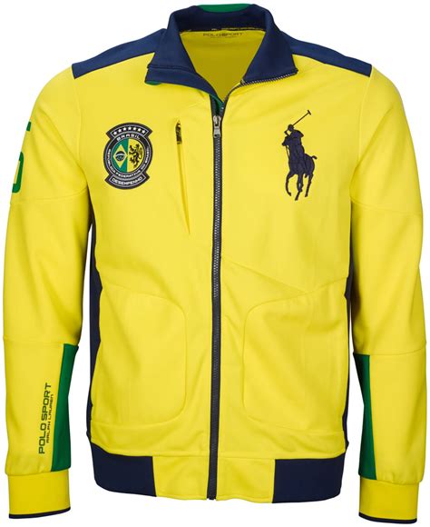 Polo Ralph Lauren Polo Sport Brasil Full Zip Track Jacket In Yellow For