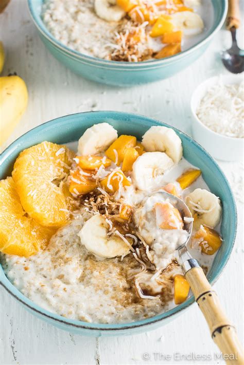 Tropical Summer Coconut Oatmeal The Endless Meal