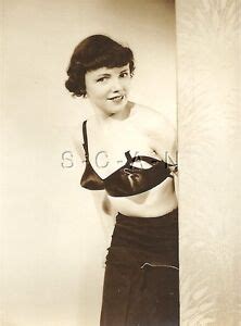 Original Vintage S S Nude RP Black Bullet Bra Slips Off Shoulder Coy Smile EBay
