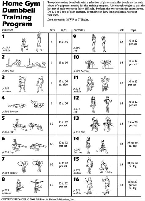 Click To Download A Printable Pdf Dumbbell Workout Routine Work Out