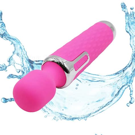 Usb Rechargeable Speed Power Av Vibrator Magic Wand Massager Waterproof Famale Clitoris Body
