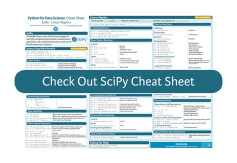 Scipy Cheat Sheet Linear Algebra In Python Datacamp