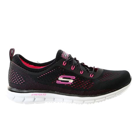 Skechers Harmony Fashion Sneaker Shoe Blackhot Pink Bkhp Womens