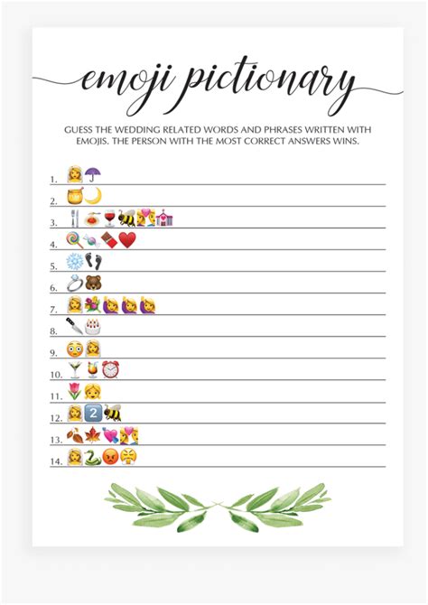 Bridal Shower Emoji Game Free Printable Printable Word Searches