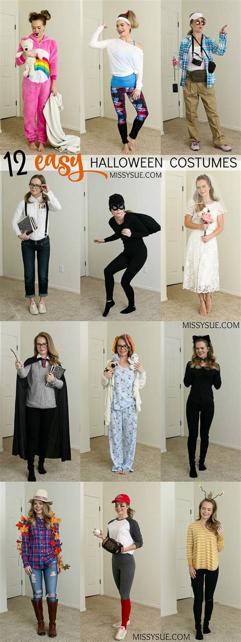 12 Easy Last Minute Halloween Costumes Missy Sue