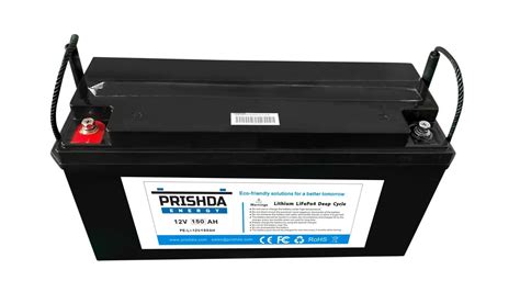 Prishda 12v 150ah Lithium Lifepo4 Battery Deep Cycle Built In 170a Bms