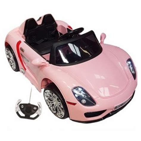 The brushed metal detailing, motorized turret, and bat symbol branded remote control give this 1/16 scale rc replica the authentic look and feel of the real. 12v Porsche 918 Supercar Style Pink Kids Electric Car - £ ...