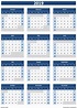 2019 Calendar Excel Templates, Printable PDFs & Images - ExcelDataPro