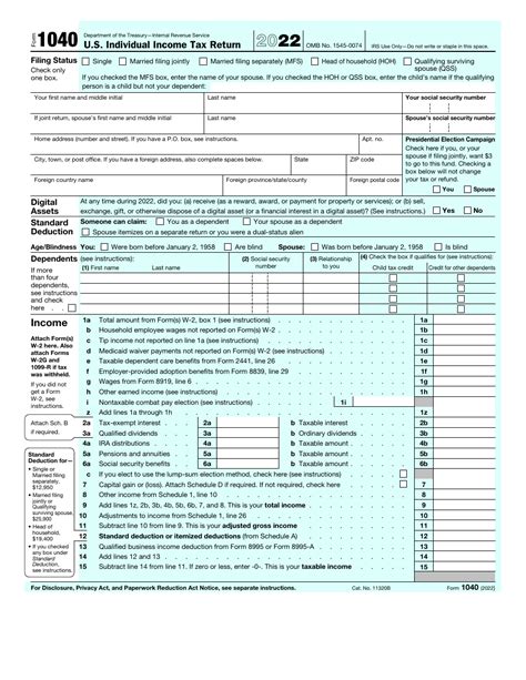 Irs Form 1040 Download Fillable Pdf Or Fill Online Us Individual