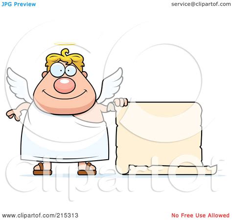 Royalty Free Rf Clipart Illustration Of A Plump Blond Male Angel With