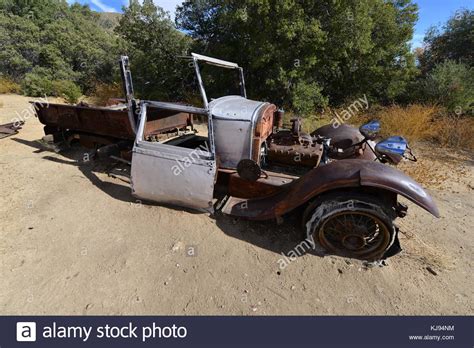 A Rotting American Pick Up At The Joshua Tree National Park Stock Photo