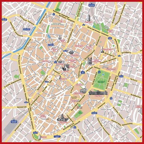 Brussels City Centre Map Pdf Tourist Map Of Brussels City Centre